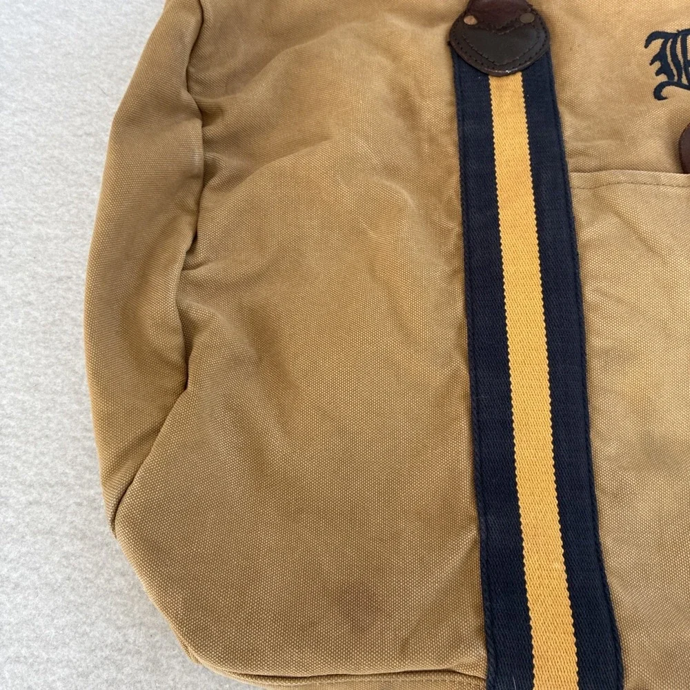 Vintage Rugby Ralph Lauren - Preppy Large Canvas Duffle Weekender Bag Khaki Tan